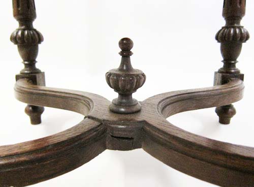 4124-base of antique dining chair toupie