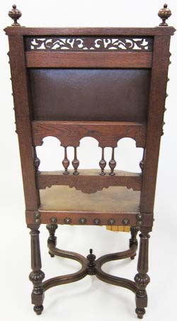 4124-back of leather dining chair