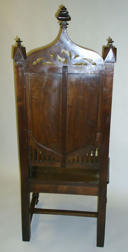 4126-back of gothic armchair walnut