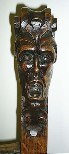 4127-finial face on antique chair
