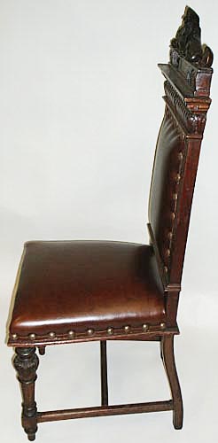 4128-leather dining chair side view