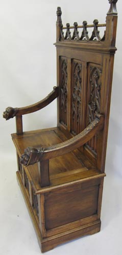 4173-side view of gothic bench