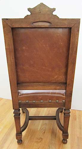 4175-back view of leather dining chair