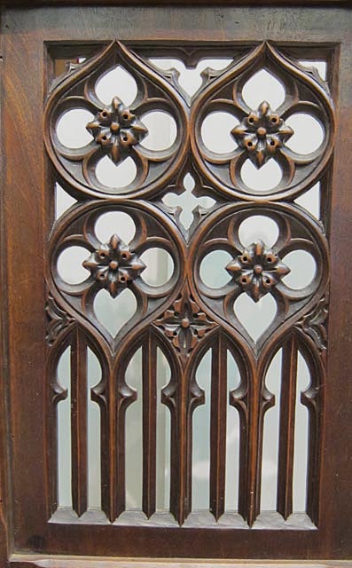 4180-tracery back of gothic dining chairs