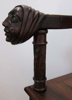 4180a-hooded figure armrest