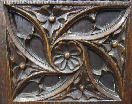 4183-tracery detail gothic bench
