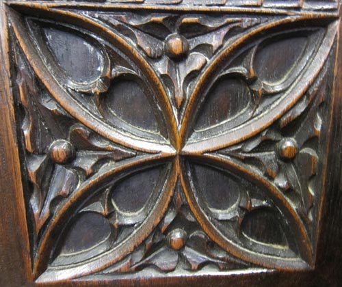 4183-tracery panel gothic bench