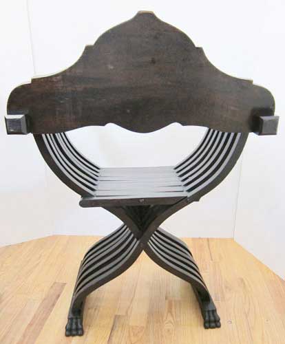4187-back view of savonarola chair