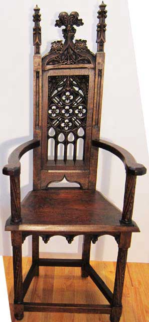 chair with gothic back