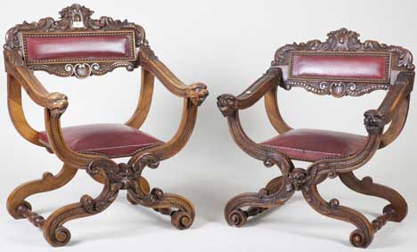 french antique pair of children's fauteuils dagobert