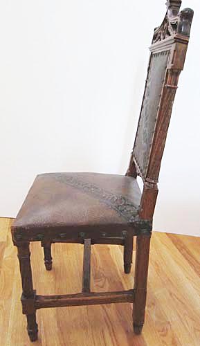 5119-side view leather dining chair
