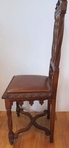 5121-side view gothic dining chair