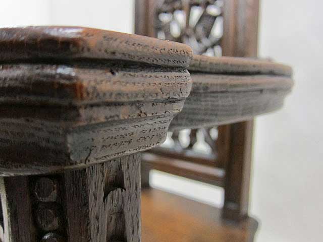 5138-tracery back of gothic dining chairs