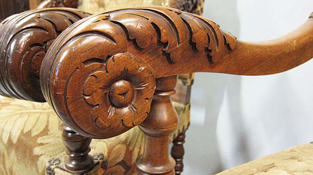 5151-scroll arm of tapestry chair