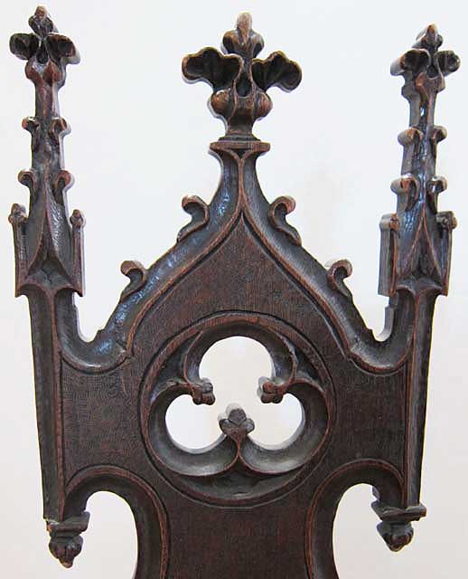 upper back of gothic chair