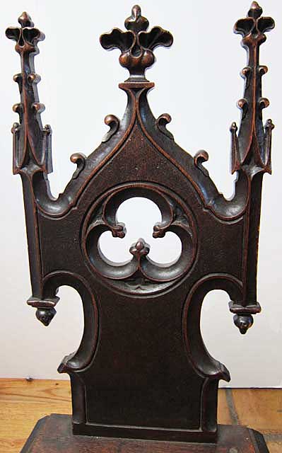 back of gothic chair