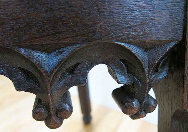 front detail gothic chair