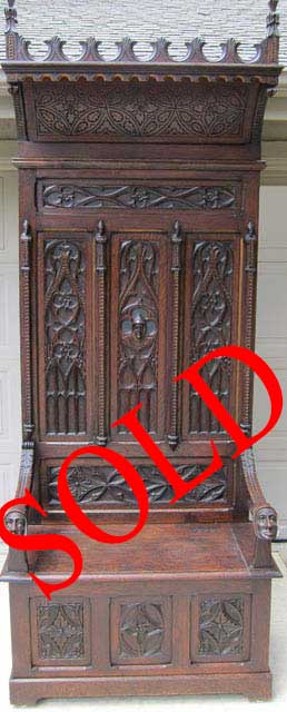 french gothic revival bench