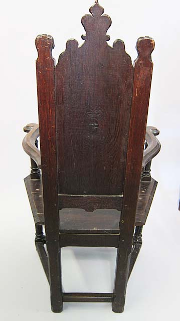 5188-back view of french antique armchair