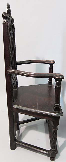 5188-side view of french antique armchair