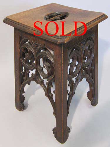french gothic antique stool or tabouret