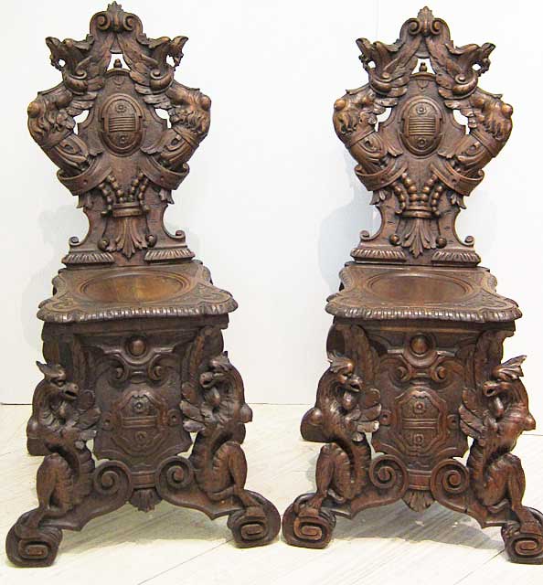 pair of French sgabelli
