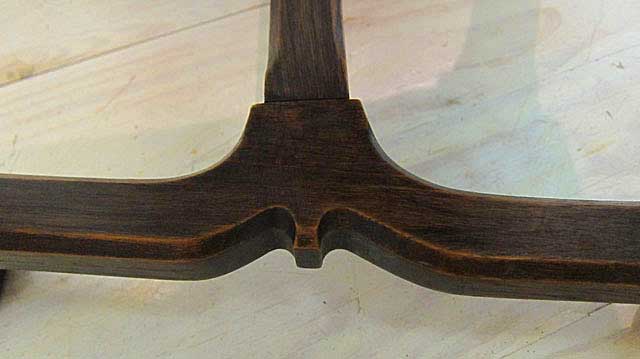 5208-detail of base of gothic dining chair