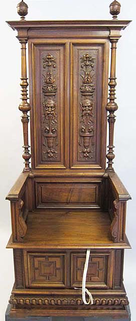 french antique throne chair renaissance style grotesque