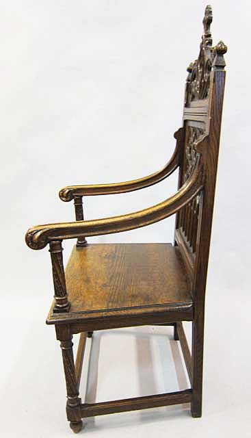 5224-side of gothic armchair