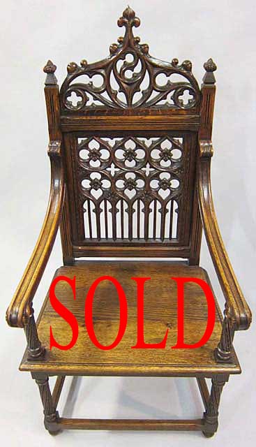 gothic revival armchair