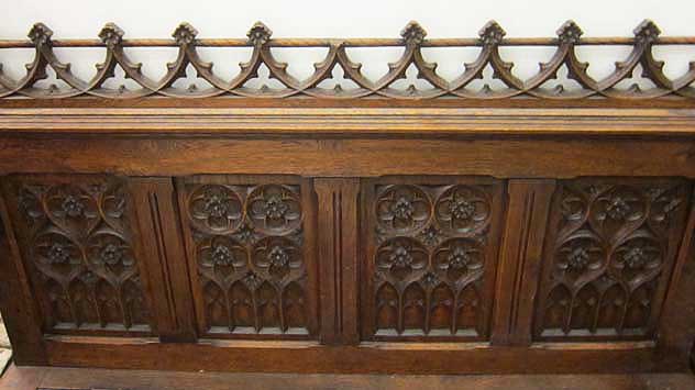 bench tracery panels