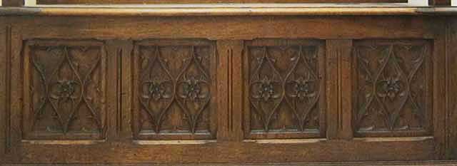 bench tracery panels