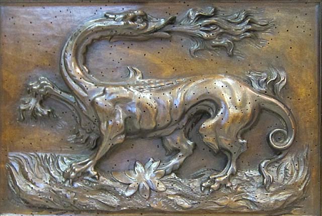 5154-detail of carved salamander french king francis I