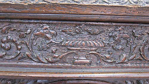 vase and arabesque on antique chest