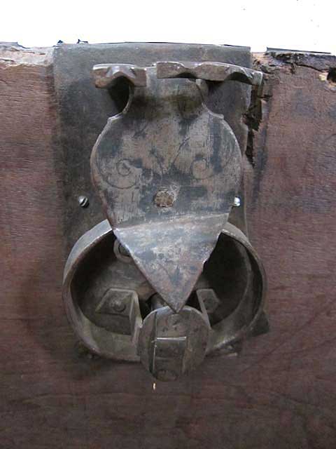 interior view of chest lock