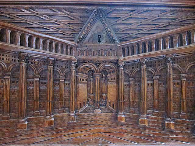 chest floor tiles ceiling
