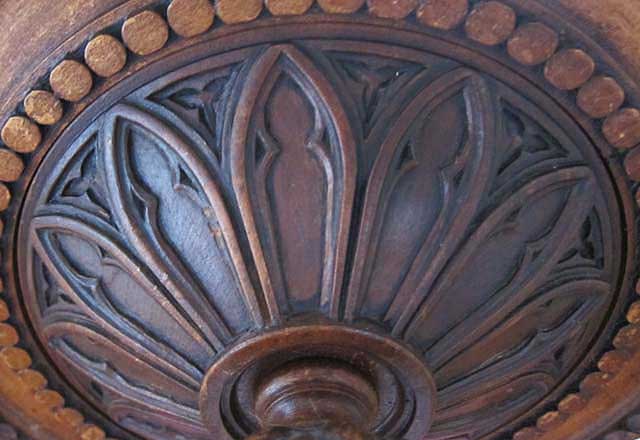 gothic chandelier base detail