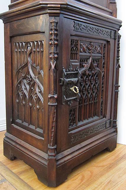 4179-gothic clock base cabinet side view