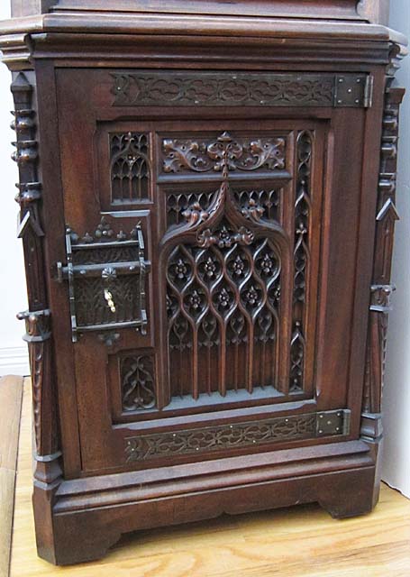 4179-gothic clock base cabinet