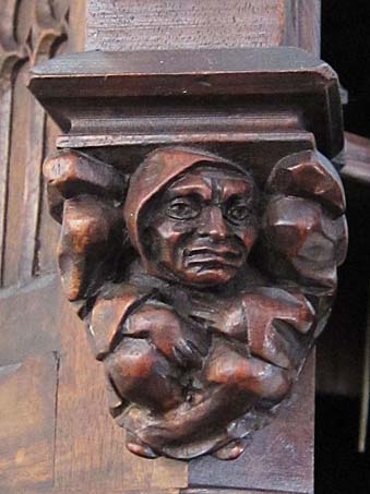 figure on Gothic clock