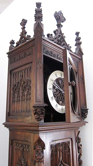 4179-top of gothic grandfather clock