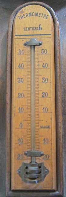 thermometer on dragon barometer