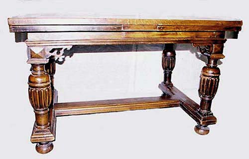 French antique Dining Table 9451 Draw Leaf in Oak