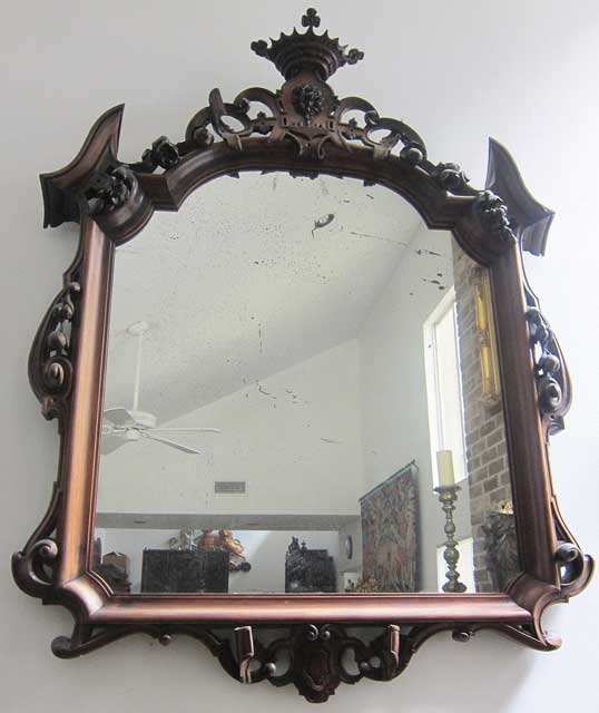 french antique mirror in fontainebleau style