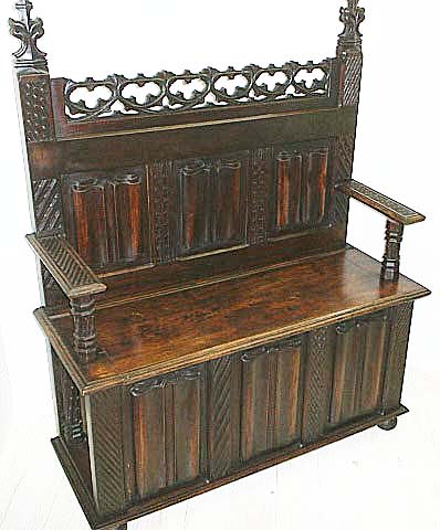 antique gothic bench