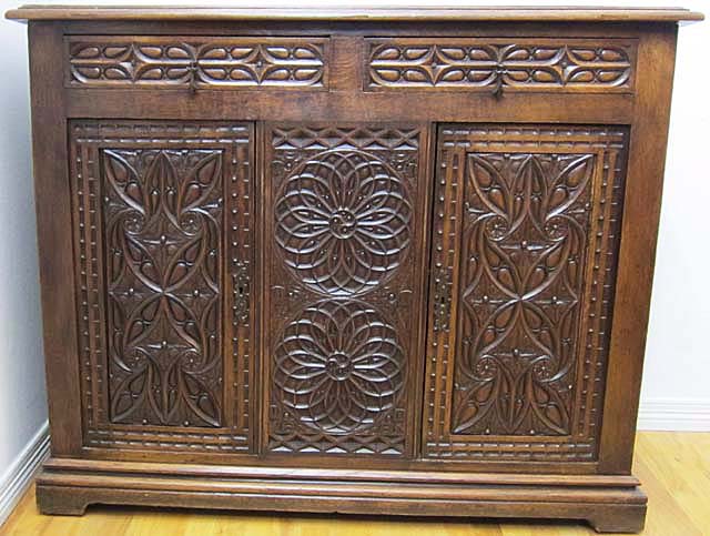 gothic revival buffet cabinet