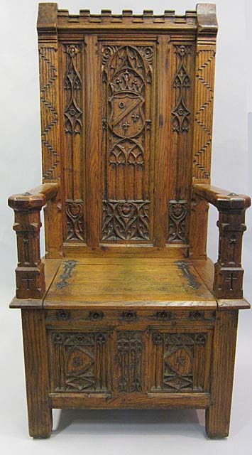 french gothic throne chair