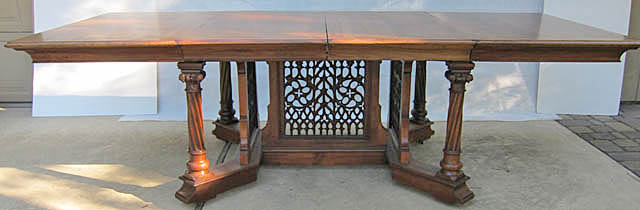 french gothic dining table extended