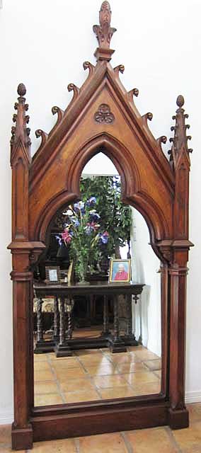 floor mirror from door frame gothic revival