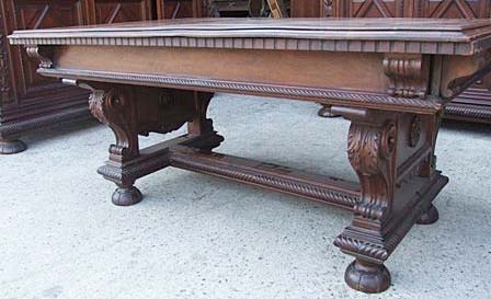 antique italian renaissance revival dining table